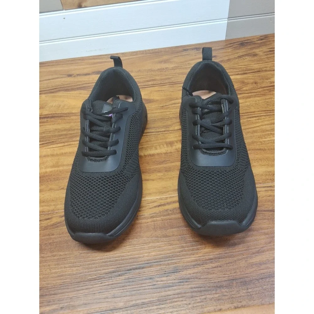 Apis Fitec 9328  Women's Extreme-Light Knitted Walking Shoe 10 Width 5E Black